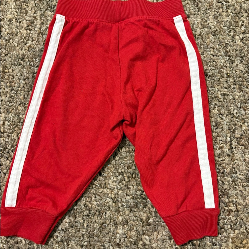 Garanimals Red and White Jogger Sweatpants with Elastic Cuffs